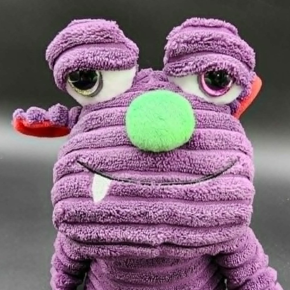 Ganz Purple Ribbles Monster Plush Corduroy Textured Stuffed Animal‎ Toy HW10807